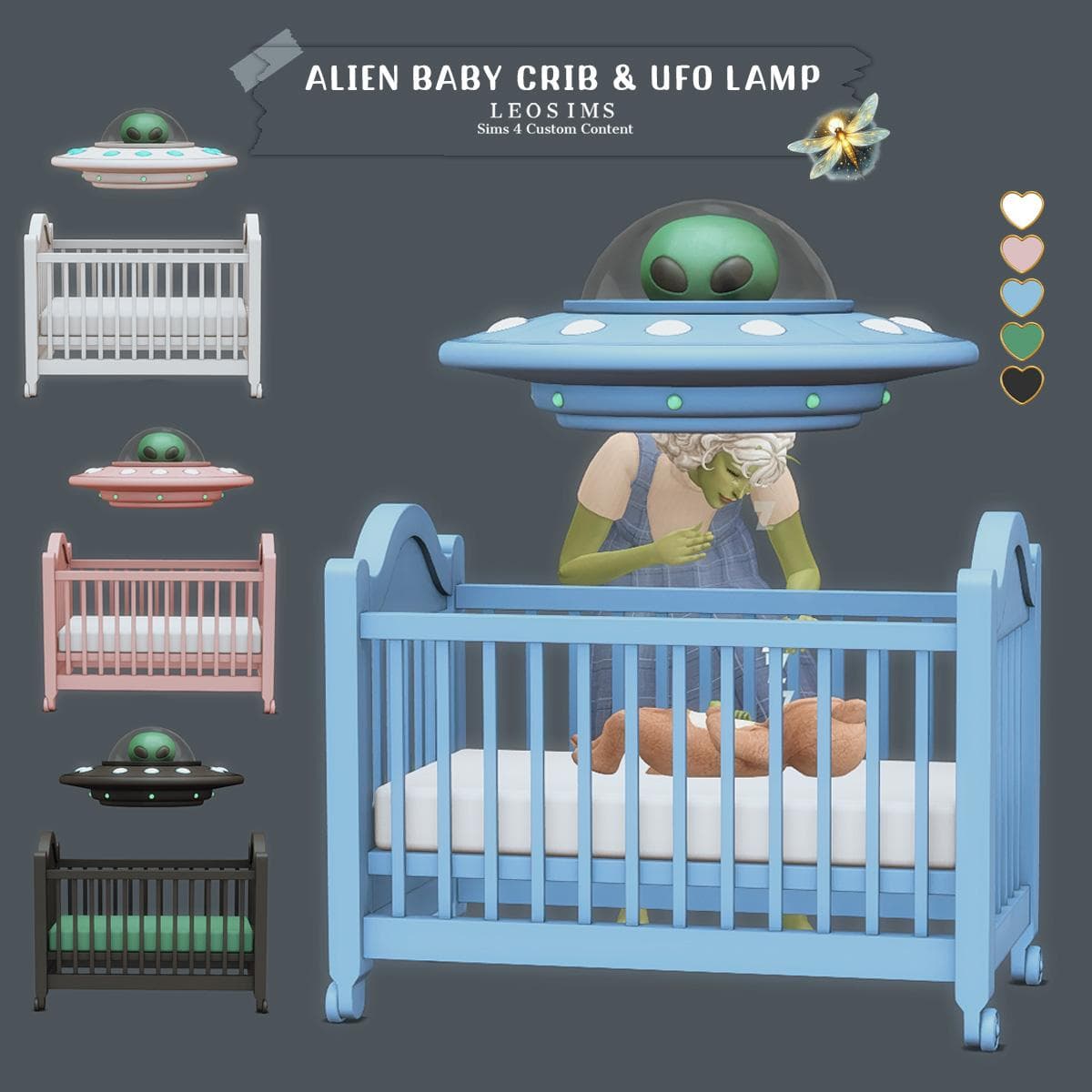 Кровать для младенца и светильник ALIEN BABY CRIB & UFO LAMP
